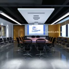 Office Component Meeting Room Interior Scene 3d model