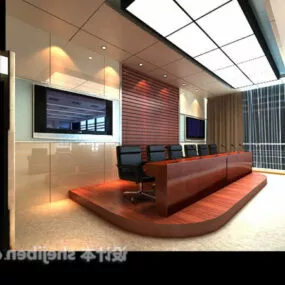 Station Conference Room Interior Scene 3d model