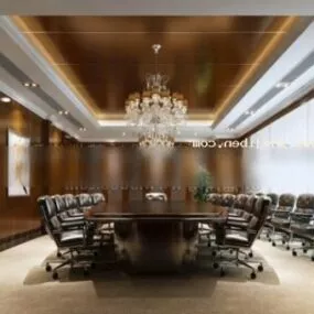 Office Conference Space Interior Scene 3d model