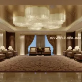 Hotel Meeting Room Interior Scene 3d model