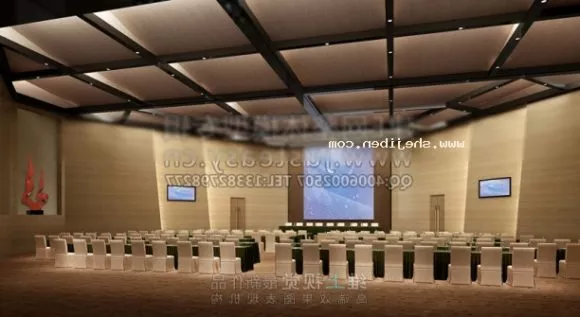 Hall Building Interior 3d model