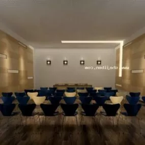 Meeting Interior With Chair Table 3d model