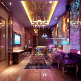 Entertainment Room With Sofa Chair 3d model