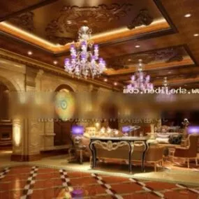 Classic Entertainment Room 3d model