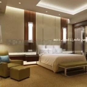 General Hotel Room Interior Scene 3d model