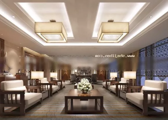 Hall Building Interior 3d model