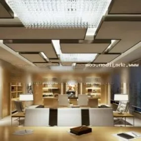 Office Of The Boss Interior Scene 3d model