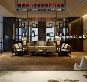 Office Of The Boss Interior Scene V1 3d model