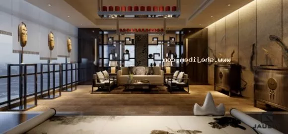 Office Hall Space 3d model