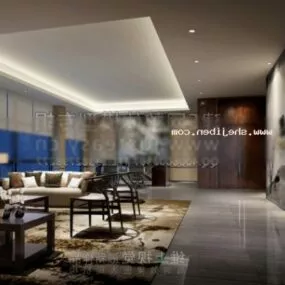 Manager Office Room Interior Scene 3d model