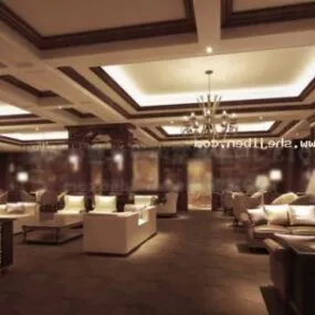 Dinning Club Interior Scene 3d model