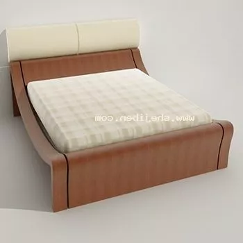 Antique Bed Carpet With Table Lamp 3d model