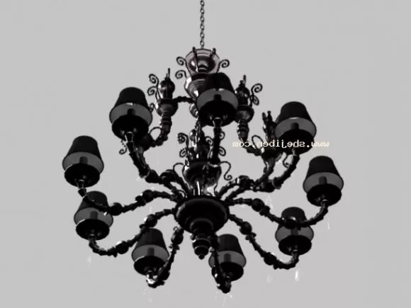 Brass Flush Mount Ceiling Light 3d model