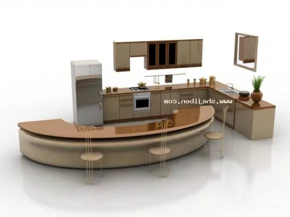 Small White Cabinet 3d model