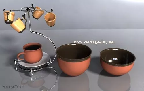 Double Tea Box 3d model