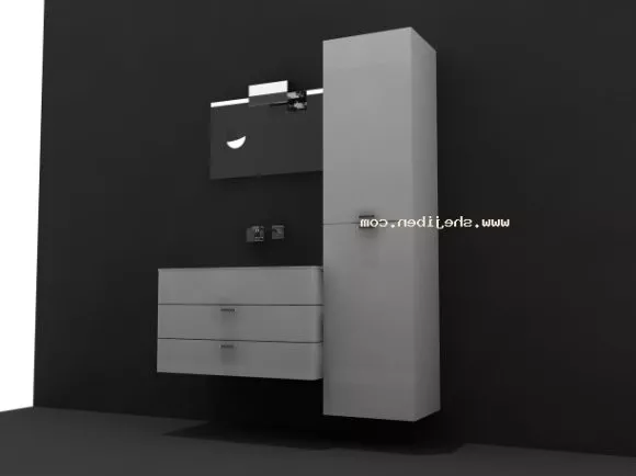 Market Display Product Cabinet 3d model