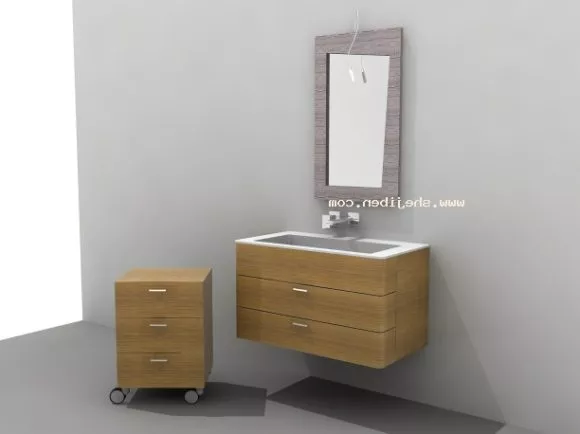 Modern Square Mirror Ikea 3d model