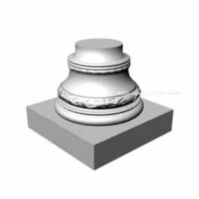 Column Base European Design 3d model