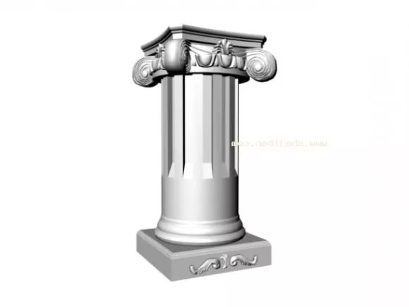 European Round Column Component 3d model