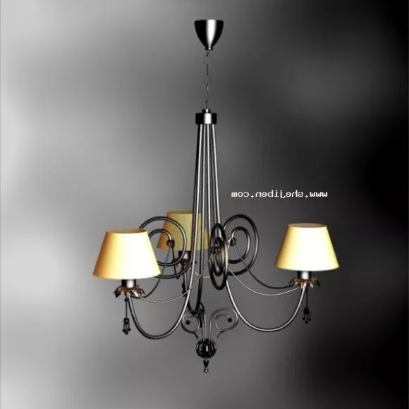 Elegant Vintage Chandelier 3d model