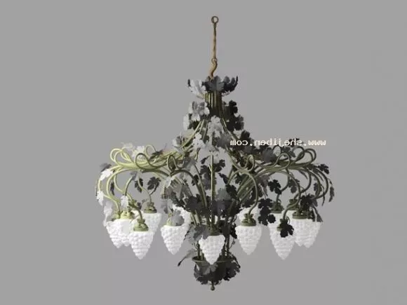 Antique Industrial Pendant Lamp 3d model
