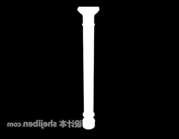 European Wall Column Component 3d model
