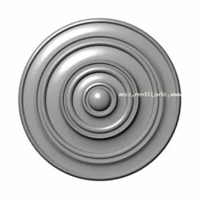 Ceiling Plaster Round Shaped 3d model