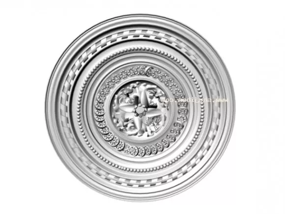 Carved Ceiling Plaster Round Shaped 3d model Carved Ceiling Plaster Round Shaped 3d model
