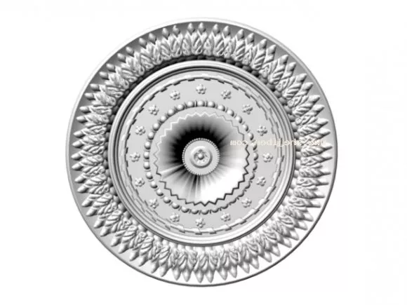 Carving Ceiling Plaster Round Shaped 3d model Carving Ceiling Plaster Round Shaped 3d model