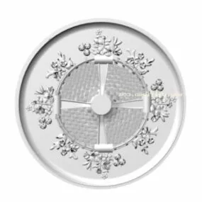 Round Ceiling Plaster 3d model