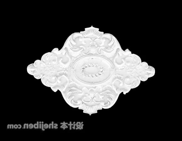 Ceiling Decoration Plaster Bar Carved Style 3d model