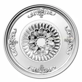 Round Ceiling Plaster Component 3d model