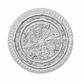 Ceiling Plaster Component Carved Style 3d model