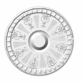 Round Ceiling Plaster Carving 3d model