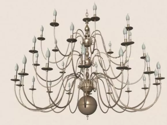 Elegant Vintage Chandelier 3d model