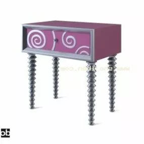 Pink Desk Stylized 3d model