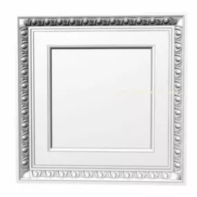 Square Ceiling Plaster Carving Decoration 3d model