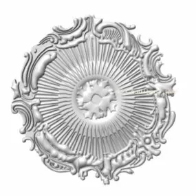 Classic Ceiling Plaster Carving Decoration 3d model