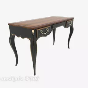 European Desk Antique Design 3d model