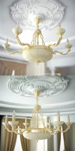 Classic Luster Donolux White Shade 3d model