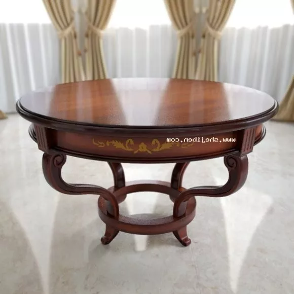Round Dinning Table 3d model Round Dinning Table 3d model
