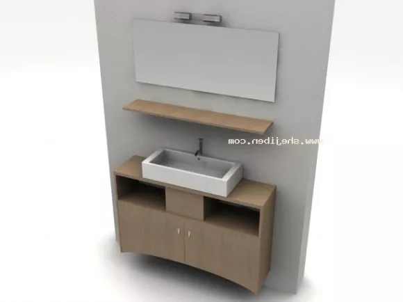 Wash Basin With Cabinet Combine 3d model