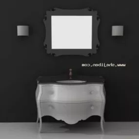 Wash Basin Retro Style 3d model