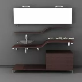 Modern Wash Basin Set 3d model