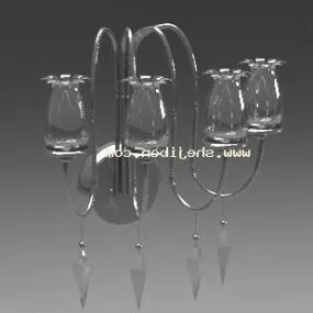 European Glass Wall Lamp 3d model