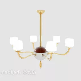 Brass Antique Chandelier Lighting Fixtures 3d model