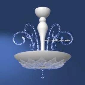 Restaurant Chandelier White Color 3d model