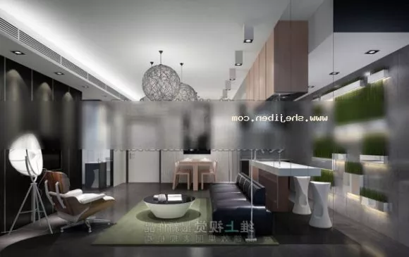 Industrial Empty Room 3d model