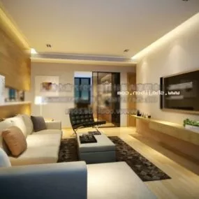 Small Living Room Space Interior Scene 3d model