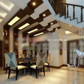 Dinning Space Interior Scene 3d model